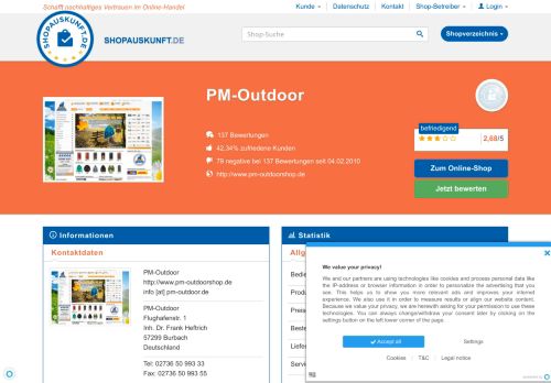 
                            4. PM-Outdoor: Erfahrungen, Bewertungen, Meinungen - Shopauskunft
