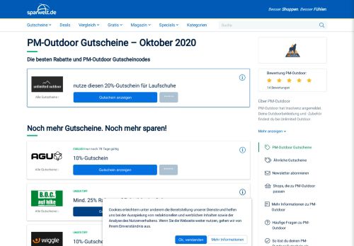 
                            10. PM-Outdoor Gutscheine | Gratis-Versand mit GLS | SPARWELT
