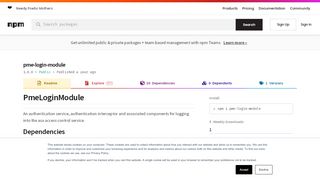 
                            4. pme-login-module - npm