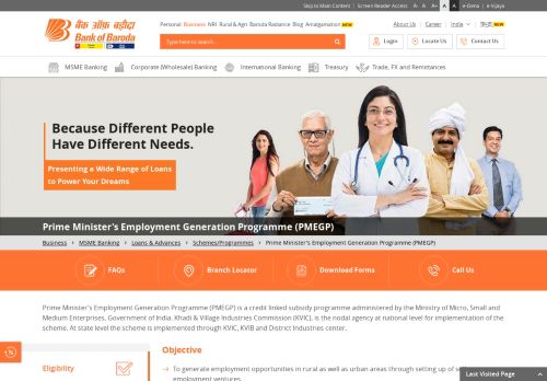 
                            6. PMEGP Loan - Apply for PM Employment ... - Bank of Baroda