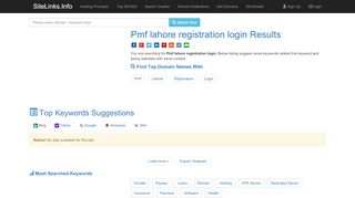 
                            5. Pmf lahore registration login Results For Websites Listing