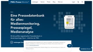 
                            1. PMG: Digitaler Pressespiegel, Medienbeobachtung und Medienanalyse