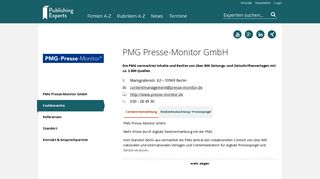 
                            7. PMG Presse-Monitor GmbH – Firmenprofil › PublishingExperts