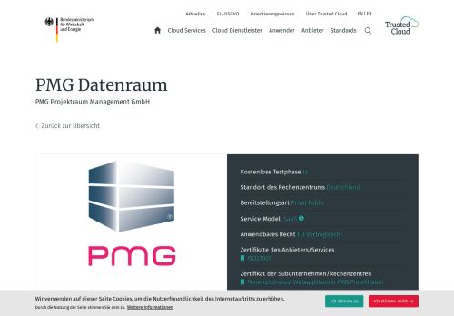 
                            9. PMG Projektraum Management GmbH - | Trusted Cloud