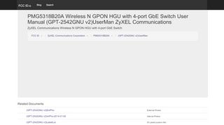 
                            12. PMG5318B20A Wireless N GPON HGU with 4-port GbE Switch User ...
