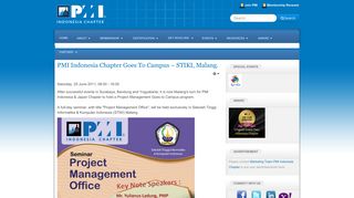 
                            12. PMI Indonesia Chapter Goes To Campus – STIKI, Malang.