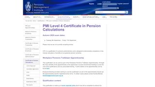 
                            8. PMI Level 4 Certificate in Pension Calculations - The Pensions ...