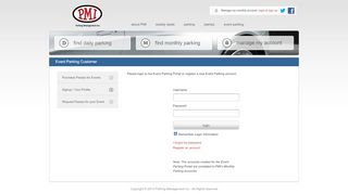 
                            5. PMI - Parking: Event Parking Customer