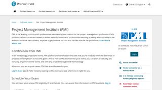 
                            11. PMI - Project Management Institute :: Pearson VUE