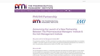 
                            12. PMI/IMI Partnership | The PMI