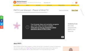 
                            11. PMTV LIVE - Peace of Mind TV | Brahma Kumaris