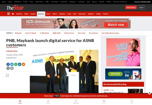 
                            13. PNB, Maybank launch digital service for ASNB customers - ...