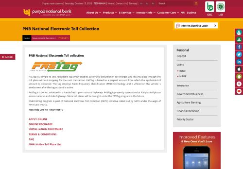 
                            4. PNB-NETC National Electronic Toll collection | NETC Fast Tag ...