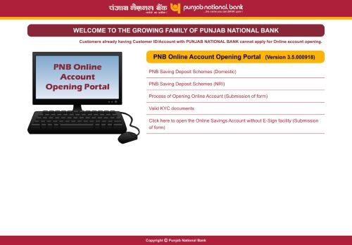 
                            13. PNB Online Account Opening Portal