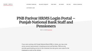 
                            5. PNB Parivar HRMS Login Portal - Punjab National Bank Staff and ...