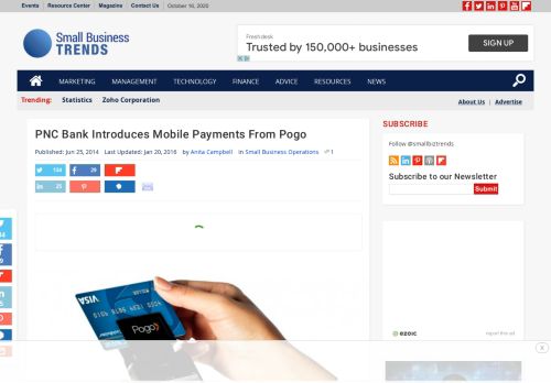
                            7. PNC Bank Introduces Pogo Mobile Payments - Small Business Trends