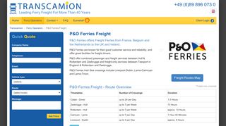 
                            9. P&O Ferries Freight | Book Freight Ferries - Transcamion