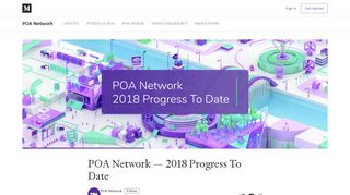 
                            4. POA Network — 2018 Progress To Date – POA Network – Medium
