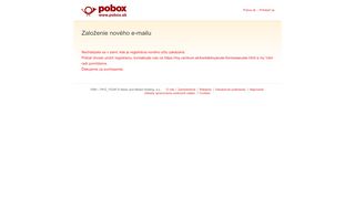 
                            3. Pobox.sk e-mail – registrácia