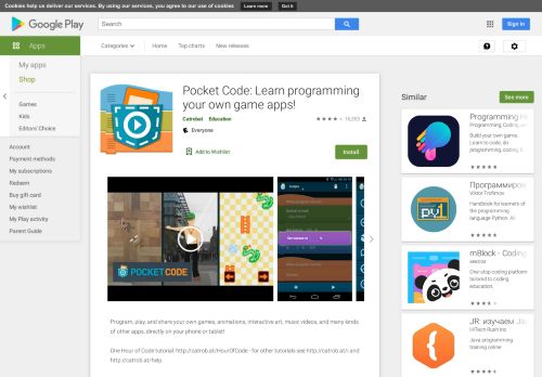 
                            9. Pocket Code: Programmiere deine eigenen Spiel-Apps – Apps bei ...