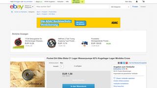 
                            1. Pocket Dirt Bike Blata C1 Lager Wasserpumpe 627z Kugellager Lager ...