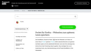 
                            9. Pocket für Firefox – Webseiten zum späteren Lesen speichern | Hilfe ...