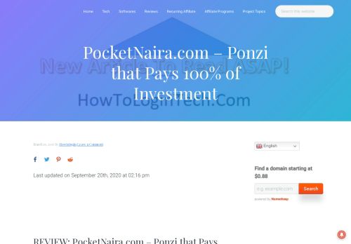 
                            5. PocketNaira.com - Ponzi that Pays 100% of Investment – PG Updates