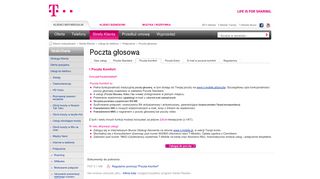 
                            2. Poczta głosowa: Poczta Komfort=> T-Mobile.pl
