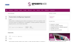 
                            11. Poczta Interia: konfiguracja i logowanie - Zapytaj Spider's Web