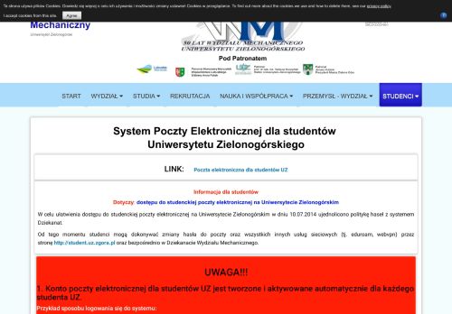 
                            11. Poczta studencka - Wydział Mechaniczny - Uniwersytet Zielonogórski