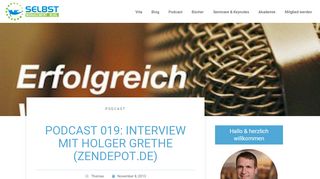 
                            8. Podcast 019: Interview mit Holger Grethe (zendepot.de)