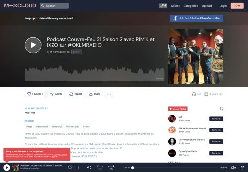 
                            13. Podcast Couvre-Feu 21 Saison 2 avec RIM'K et IXZO sur ... - Mixcloud