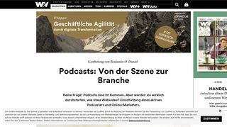 
                            12. Podcasts: Von der Szene zur Branche | W&V