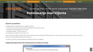 
                            10. Podešavanje mail klijenta - Croadria hosting