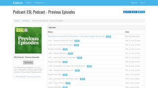 
                            13. pod|fanatic | Podcast: ESL Podcast - Previous Episodes