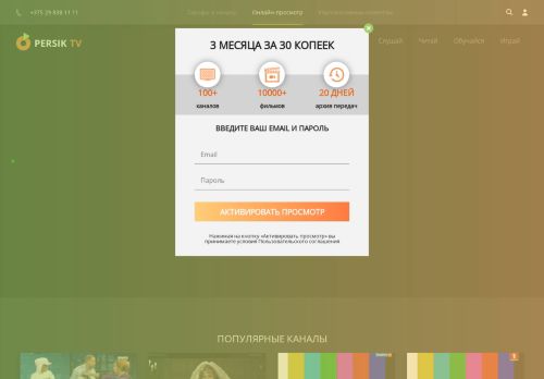 
                            2. Подключить интернет-телевидение TV Persik - смотреть ТВ ...