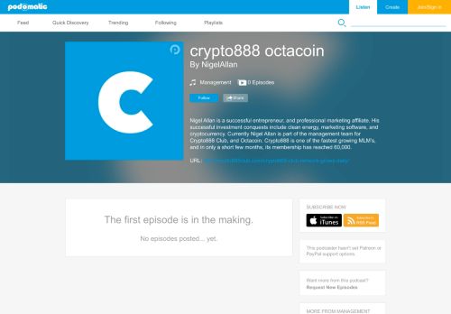 
                            9. PodOmatic | Podcast - crypto888 octacoin