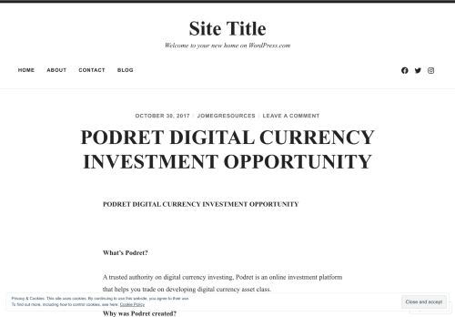 
                            9. PODRET DIGITAL CURRENCY INVESTMENT OPPORTUNITY – Site ...