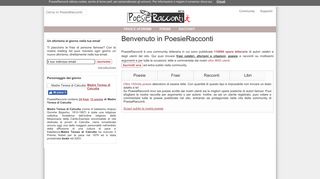 
                            2. PoesieRacconti: Poesie, frasi, aforismi e racconti