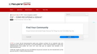 
                            10. POF - Como recuperar a senha? - Recuperar Senha - Email, Contas e ...