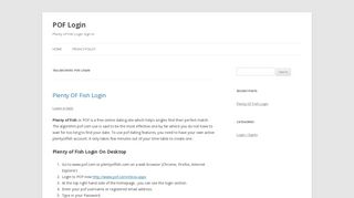 
                            12. pof login Archives - POF Login