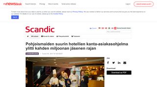 
                            7. Pohjoismaiden suurin hotellien kanta-asiakasohjelma ylitti kahden ...