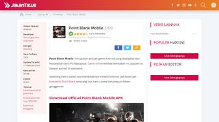 
                            12. Point Blank Mobile 1.5.0 - JalanTikus.com
