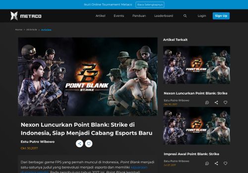 
                            9. Point Blank: Strike Bakal Menjadi Esports Baru di Indonesia - Metaco.gg