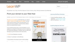 
                            11. Point your domain to your Web Host | LearnWP