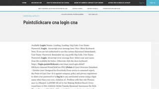 
                            5. Pointclickcare cna login cna