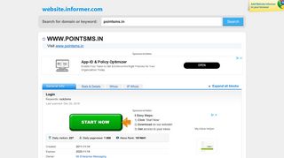 
                            11. pointsms.in at Website Informer. Login. Visit Pointsms.