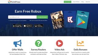 
                            4. PointsPrizes - Earn Free Robux Legally!