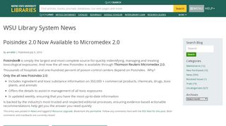 
                            12. Poisindex 2.0 Now Available to Micromedex 2.0 | Wayne State ...
