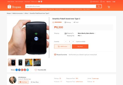 
                            13. Pokefi Smartgo Portable wifi 60+ countries | Shopee Philippines